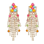 ( Golden color) Alloy tassel earrings occidental style exaggerating Earring woman Bohemian styleearrings