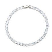 (silvery White Diamond )bronze embed zircon bracelet colorful diamond woman fashionins wind brief occidental style