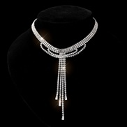 (Suit 9)diamond earrings necklace set Rhinestone butterfly Collar luxurious bride fully-jewelled chain woman