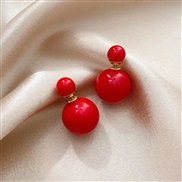 ( red/S2842 3) brief Pearl earrings woman temperament high fashion all-Purpose ear stud Earring