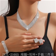 (JXTL21 55 necklace++ Bracelet three piece suit)occidental style fashion exaggerating claw chain fully-jewelled Rhinest