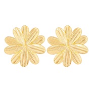 ( Gold)occidental style exaggerating flowers ear stud woman temperament retroins wind samll brief flowers pattern Earri