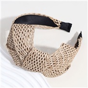 ( Beige) fashion cortex width Headband Bohemian style weave bow Headband