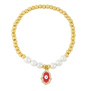 ( red)occidental style enamel braceletins all-Purpose beads gilded braceletbrm