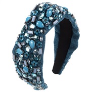 ( blue) Headband fashion Headband handmade gem resin high banquet