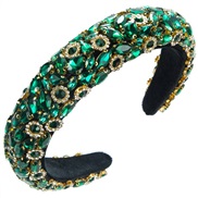 ( green) Headband retro fully-jewelled high Headband woman temperament fashion high velvet