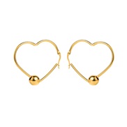 (love )E occidental styleI wind stainless steel love circle earrings  samll gold color retention personality fashion ge