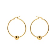 (circular )E occidental styleI wind stainless steel love circle earrings  samll gold color retention personality fashio