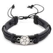 (  black)emu Cowhide sport leather bracelet retro personality