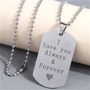 fashion concise stainless steel silver color personality man necklace