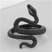 occidental style fashion black snake temperament opening ring