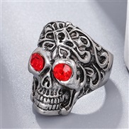 occidental style fashion retro skull concise temperament woman opening ring