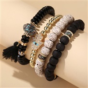 fashion concise all-Purpose eyes accessories bangle tassel all-Purpose multilayer lady bracelet