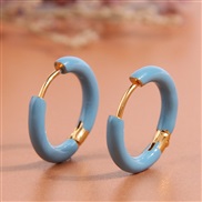 occidental style fashion concise color surface temperament woman buckle circle
