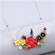Korean style fashionOL wealth flowers personality lady necklace