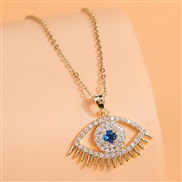 Korean style fashionOL concise bronze embed Zirconium eyes personality lady necklace