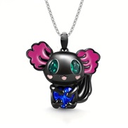 ( black)  emu fashion cartoon big love lady pendant necklace