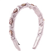 ( Pink)F fashion twisted diamond surface Headband  retro Ladies wind width Headband