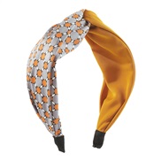 ( yellow)F occidental style retro geometry creative color width Headband  fashion personality high Headband
