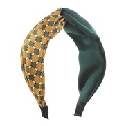 ( green)F occidental style retro geometry creative color width Headband  fashion personality high Headband