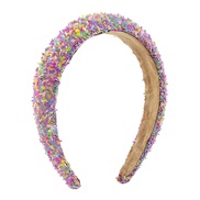 (purple)F personality sweet candy colors Headband  occidental style high Headband fashion width
