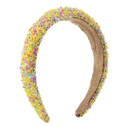 ( yellow)F personality sweet candy colors Headband  occidental style high Headband fashion width