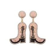( Style 2 white) creative exaggerating Alloy beads earrings fashion personality temperament love earring