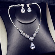 (GS 1  Silver)wedding women necklace earrings set  bride married necklace  banquet