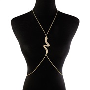 ( Gold)occidental style wind exaggerating snake chain  brief chain retro samll chain