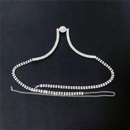 ( Silver) fashion lady chain brief Round Coin Rhinestone chain