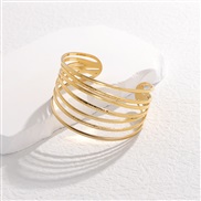 ( Gold)ins wind width titanium steel bangle geometry samll personality exaggerating occidental style stainless steel ba
