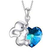 ( blue)  emu diamond samll love crystal animal fashion clavicle chain