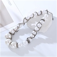 (Pearl )new imitate Pearl necklace occidental style fashion temperament chain twining Pearl high