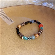 ( Bracelet  Color square )agate square beads elasticity bracelet samll fashion all-Purpose high woman