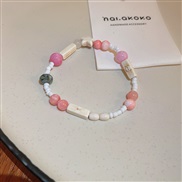 ( 1 Bracelet  Color)more color ceramic square beads bracelet fashion samll temperament lovely woman small fresh