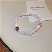 ( 3 Bracelet  Color)more color ceramic square beads bracelet fashion samll temperament lovely woman small fresh