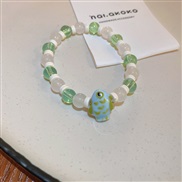 ( 6 Bracelet  green)more color ceramic square beads bracelet fashion samll temperament lovely woman small fresh