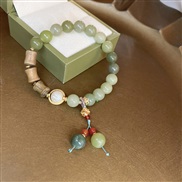 ( 4 Bracelet  green)new medium agate lotus bamboo beads beads bracelet samll temperament all-Purpose high