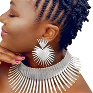(2 Silver)Africa circle necklace punk Metal Collar fashion Alloy earrings bangle