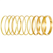 ( 4 KCgold 1176 )occidental style retro personality exaggerating width surface bangle set gold surface Irregular bracel