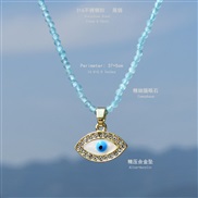 (N2629)occidental style cross pendant crystal beads necklace woman temperament all-Purpose chain