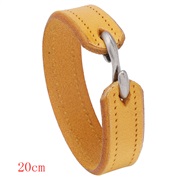 ( yellow2 CM)brief all-Purpose retro man cortex occidental style fashion man bangle surface personality Cowhide bracelet