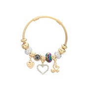 (36 black)occidental style bangle style bracelet woman heart-shaped pendant loversbracelet