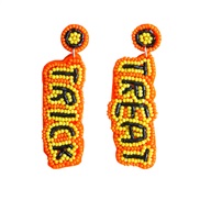 ( Orange) occidental style Word   creative beads earrings