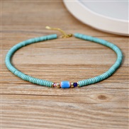 (N2634 Y 2)occidental style ethnic style turquoise beads necklace woman personality temperament chain color clavicle ch