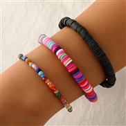 ( Color)occidental style bracelet set  Bohemia beads rope fashion handmade weave three woman