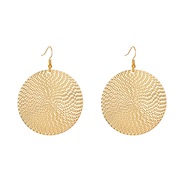 ( 2 KCgold  35  ) Earring occidental style exaggerating Alloy cirque big earrings retro temperament earrings