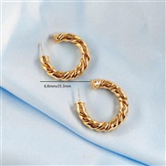 (EH 317)occidental style retro twisted fashion surface Earring more hollow tube earrings