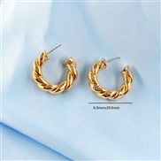 (EH 318)occidental style retro twisted fashion surface Earring more hollow tube earrings