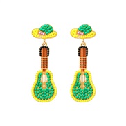 ( green)summer personality exaggerating Alloy diamond beads enamel earring brief fashion earrings